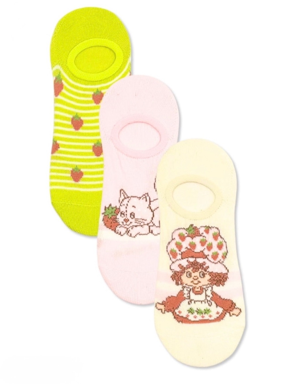 2 Strawberry Shortcake Women’s Scoop Liner Socks 3 Pack